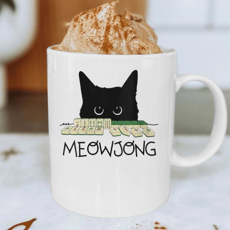 Women's Meowjong Cat Mahjong Chinese Game Cat Mom Dad Graphic Print Coffee Mug