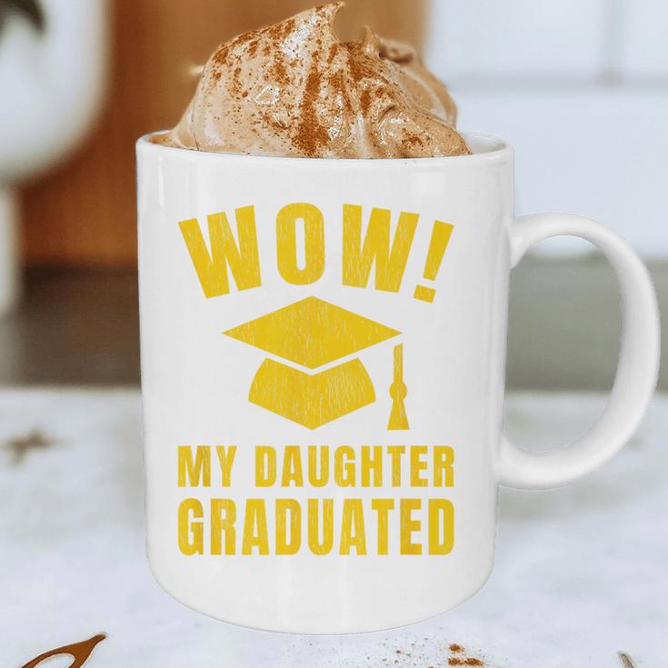 Wow Daughter Graduated Mom Dad Of A Senior Graduation Graphic Print Coffee Mug