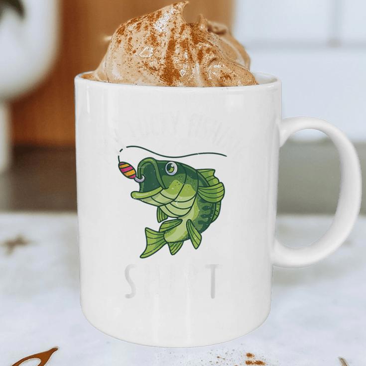 Youth Boy My Lucky Fishing-Shirt Bass Fish Dad Graphic Print Coffee Mug