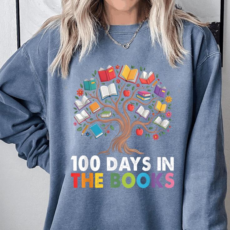 100 Days In The Books Reading Teachers Librarians School Comfort Colors Sweatshirt