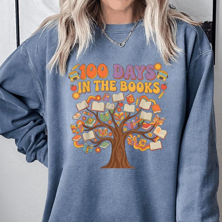 100 Days Of School 100 Days In The Books Librarian Read Comfort Colors Sweatshirt