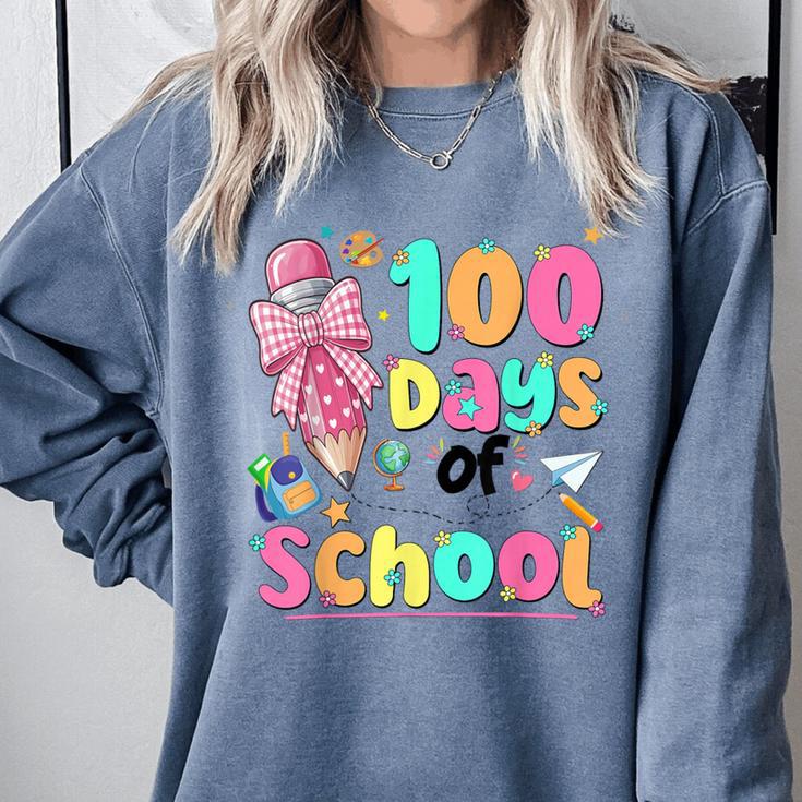 100th Day Of School Teacher Books 100 Days Of School Women Comfort Colors Sweatshirt