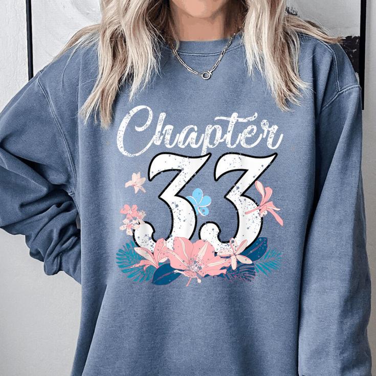 1988 Happy Birthday Chapter 33 Year Old Women Book Lover Comfort Colors Sweatshirt