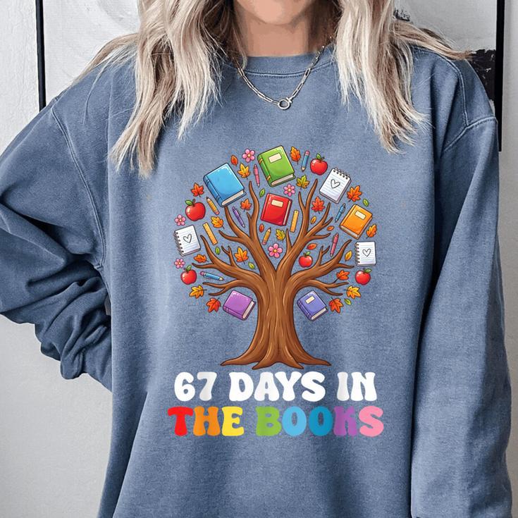 67 Days In The Books Reading Teacher 67th Day Of School Kids Comfort Colors Sweatshirt