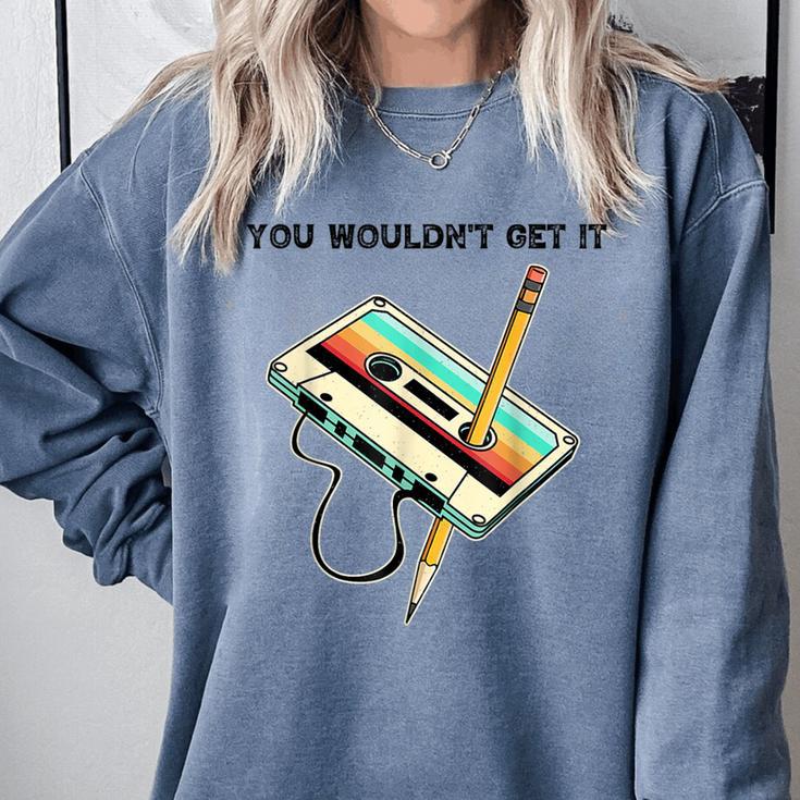 70s 80s 90s Retro Party Costume Nostalgia Cassette Comfort Colors Sweatshirt