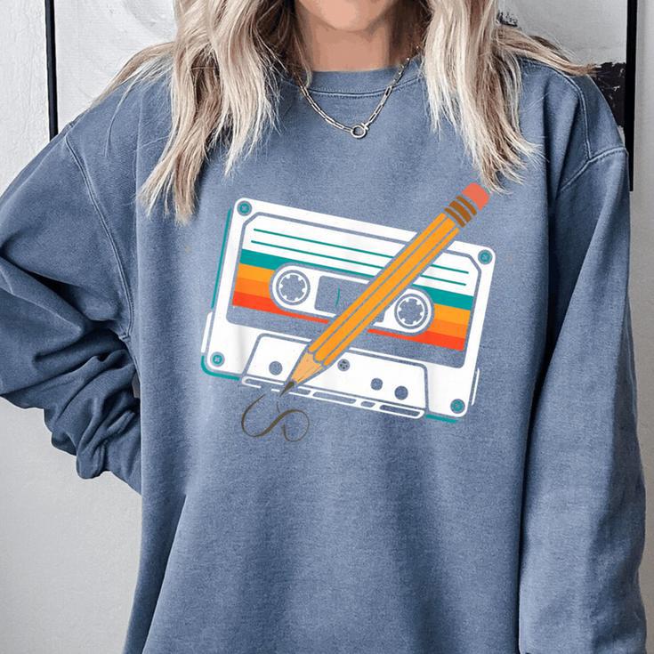 80 S 80s 90s Cassette Tape Nostalgia Retro Band Comfort Colors Sweatshirt