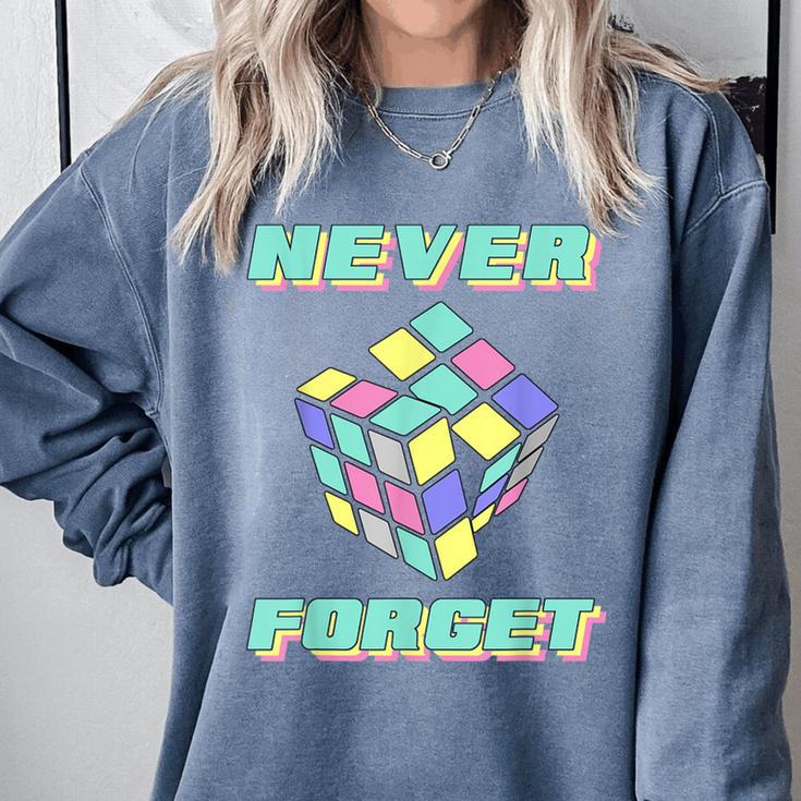 80s 90s Nostalgia Magic Cube Retro Party Costume Comfort Colors Sweatshirt