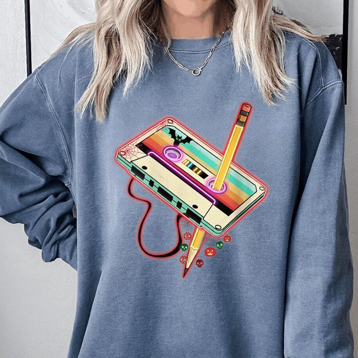 80s 90s Retro Halloween's Party Costume Nostalgia Cassette Comfort Colors Sweatshirt 80s 90s Retro Halloween's Party Costume Nostalgia Cassette Comfort Colors Sweatshirt