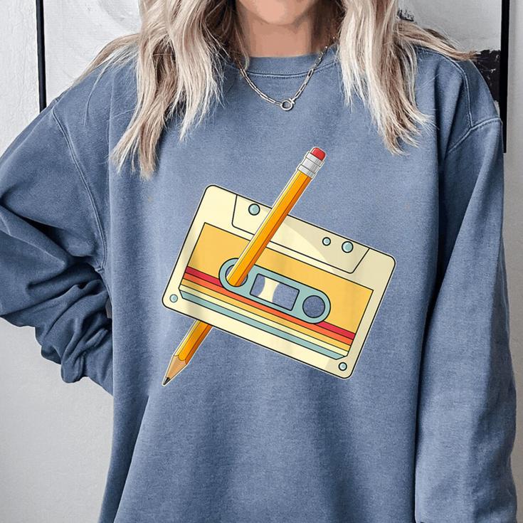 80's 90's Retro Music Party Costume Nostalgia Cassette Comfort Colors Sweatshirt