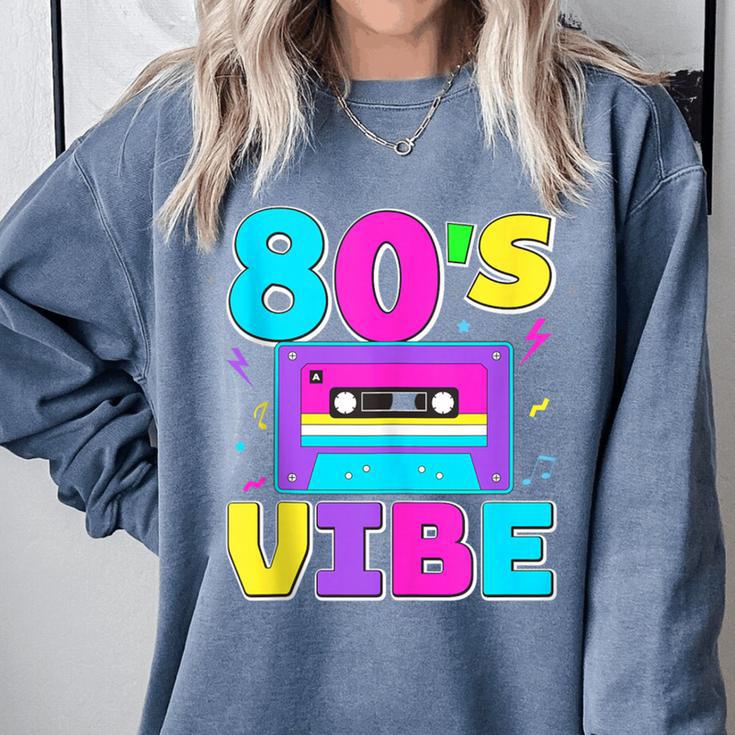 80's Vibe Retro Style Cassette Tape Nostalgia 1980s Party Comfort Colors Sweatshirt
