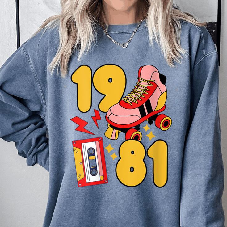 80s Vibes Mixed Tapes & Roller Skates 1981 Nostalgia Retro Comfort Colors Sweatshirt 80s Vibes Mixed Tapes & Roller Skates 1981 Nostalgia Retro Comfort Colors Sweatshirt