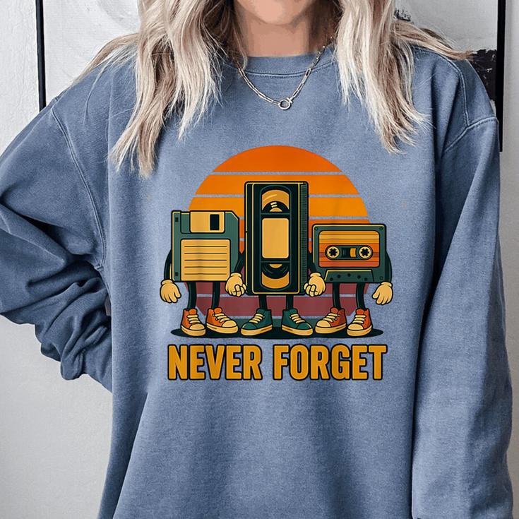90s Nostalgia Never Forget Retro Comfort Colors Sweatshirt