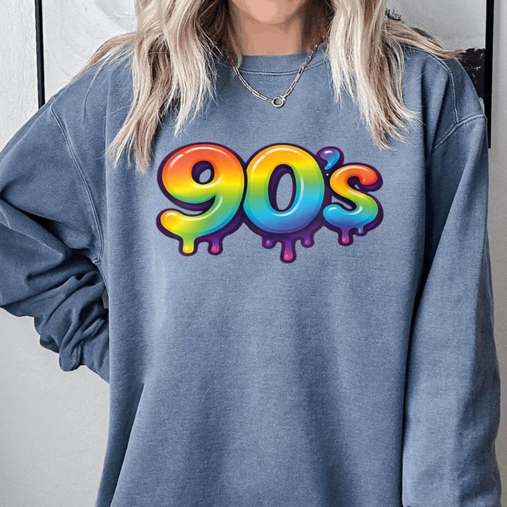 90s Retro Pop Art Rainbow Lips Nostalgia Costume 90s Comfort Colors Sweatshirt