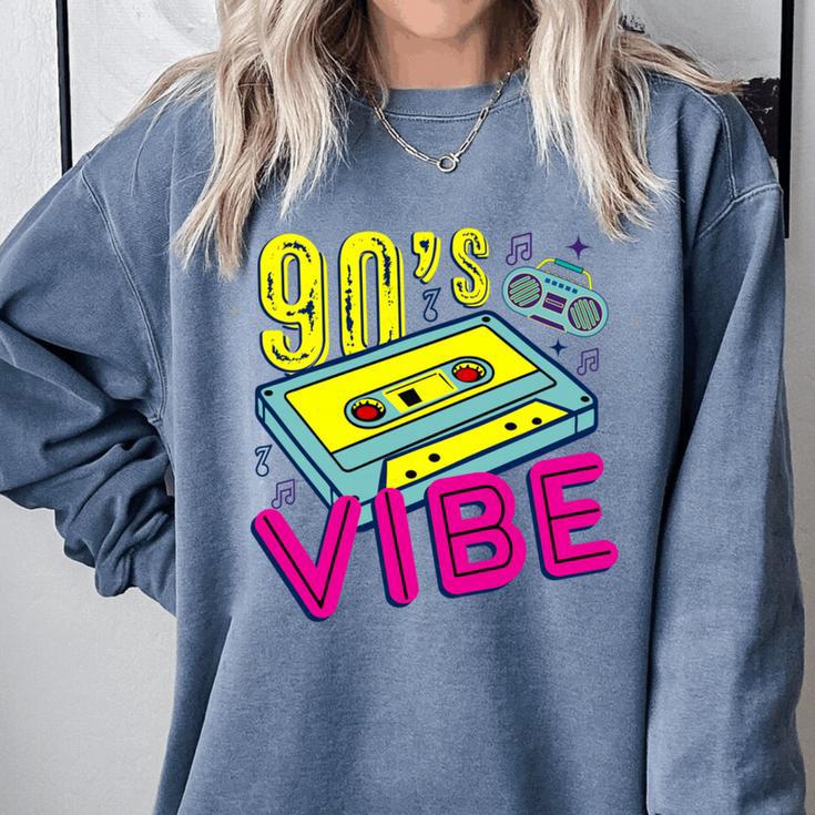 90's Vibe Retro Style Cassette Tape Nostalgia 1990s Party Comfort Colors Sweatshirt 90's Vibe Retro Style Cassette Tape Nostalgia 1990s Party Comfort Colors Sweatshirt