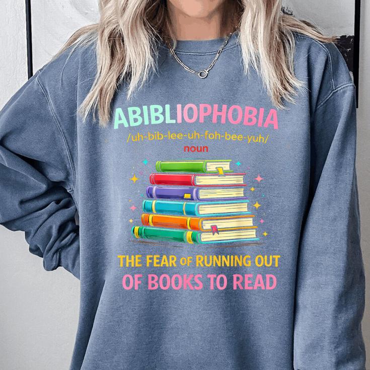 Abibliophobia Book Lovers Graphic Comfort Colors Sweatshirt