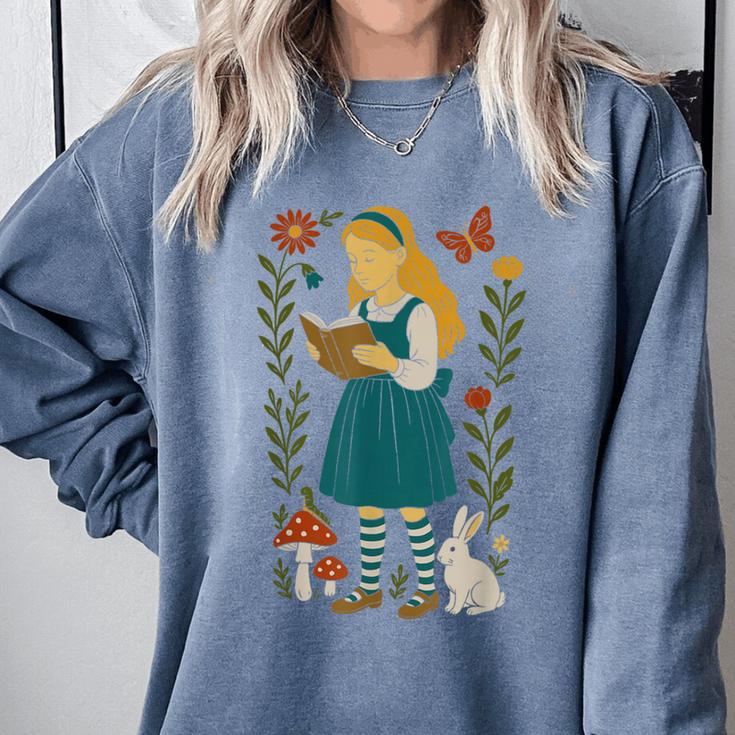 Alice In Wonderland Book Lover Lewis Carroll Rabbit Comfort Colors Sweatshirt