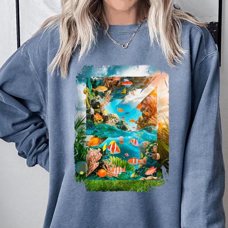 Aqua In The Skies Frutiger Aero Comfort Colors Sweatshirt