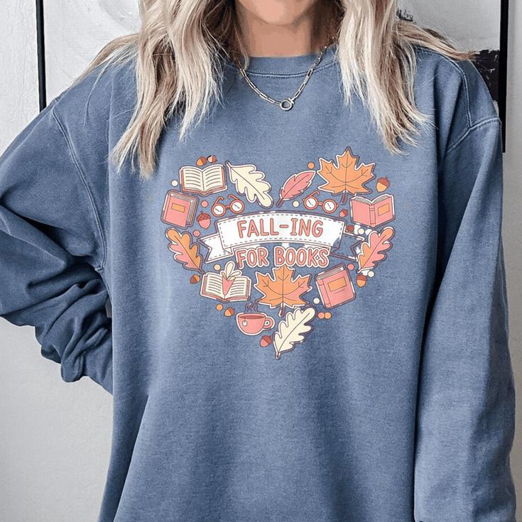 Big Book And Fall Heart Comfort Colors Sweatshirt Big Book And Fall Heart Comfort Colors Sweatshirt