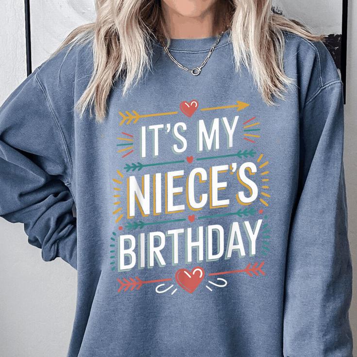 Boho Nostalgia It's My Niece's Birthday Women Kids Comfort Colors Sweatshirt Boho Nostalgia It's My Niece's Birthday Women Kids Comfort Colors Sweatshirt