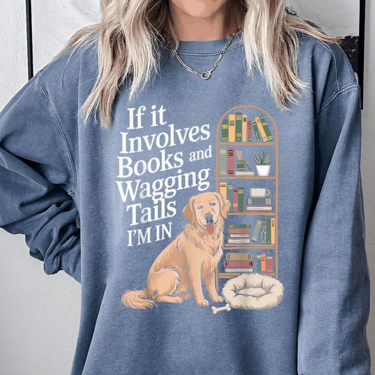 Book And Dog Lover Bookworm Reader Book Lover Comfort Colors Sweatshirt
