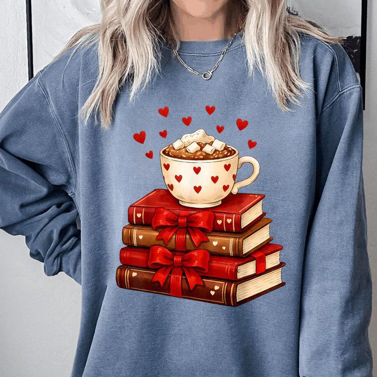 All Booked For Valentine’s Day Reading Teacher Comfort Colors Sweatshirt