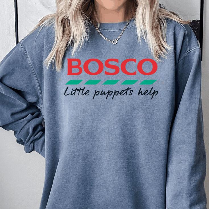 Bosco Little Puppets Help Irish Nostalgia Retro 80s Premium Tri-Blend Comfort Colors Sweatshirt