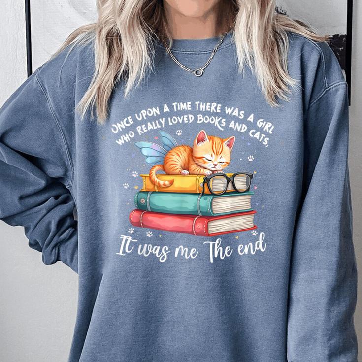 Cats And Books Easily Distracted By Book & Cat Lover Men Women Kids Comfort Colors Sweatshirt Cats And Books Easily Distracted By Book & Cat Lover Men Women Kids Comfort Colors Sweatshirt