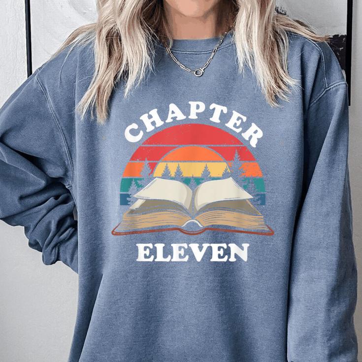 Chapter Eleven Book Reading 11th Birthday 11 Year Old Comfort Colors Sweatshirt