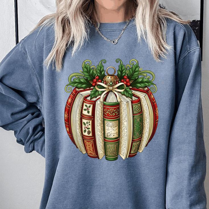Christmas Book Ornament Bookworm Book Lover Men Women Comfort Colors Sweatshirt Christmas Book Ornament Bookworm Book Lover Men Women Comfort Colors Sweatshirt