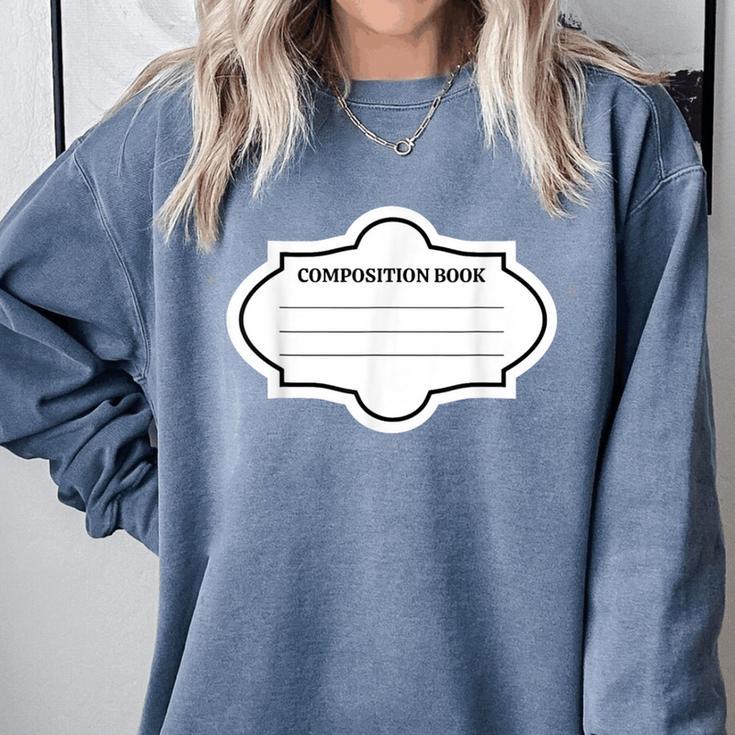 Composition Book Notebook Teacher's Halloween Group Costume Comfort Colors Sweatshirt