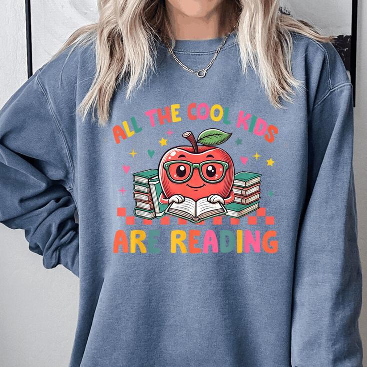 All The-Cool Kids Are Reading Book Lover Librarian Bookworm Comfort Colors Sweatshirt All The-Cool Kids Are Reading Book Lover Librarian Bookworm Comfort Colors Sweatshirt