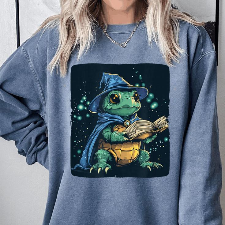Cool Magical Book With Wizard Turtle For Adults And Kids Comfort Colors Sweatshirt Cool Magical Book With Wizard Turtle For Adults And Kids Comfort Colors Sweatshirt