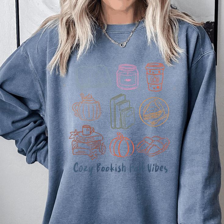 Cozy Bookish Fall Vibes Pumpkin Latte Books Autumn Reading Comfort Colors Sweatshirt Cozy Bookish Fall Vibes Pumpkin Latte Books Autumn Reading Comfort Colors Sweatshirt
