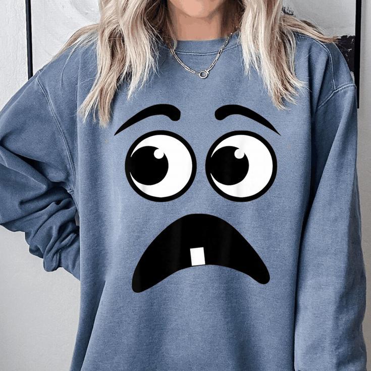 Creepy Face Carrot Halloween Book Character Costume Comfort Colors Sweatshirt