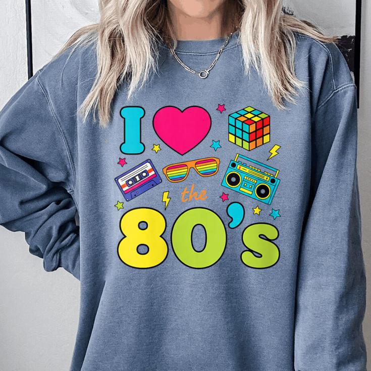 Dad I Love The 80's Retro 80s Nostalgia For Dad Comfort Colors Sweatshirt