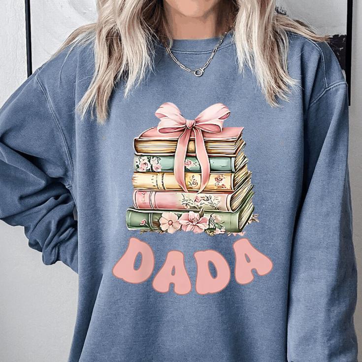 Dada Book First Chapter Birthday Family Matching Party Comfort Colors Sweatshirt