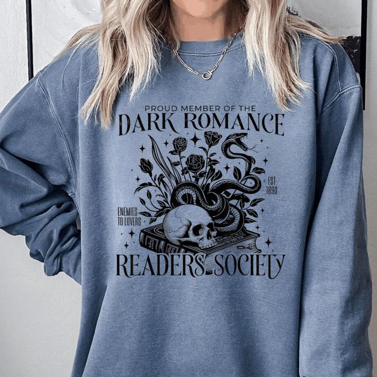Dark Romance Books Lover Bookish Bookworm Gothic Aesthetic Comfort Colors Sweatshirt