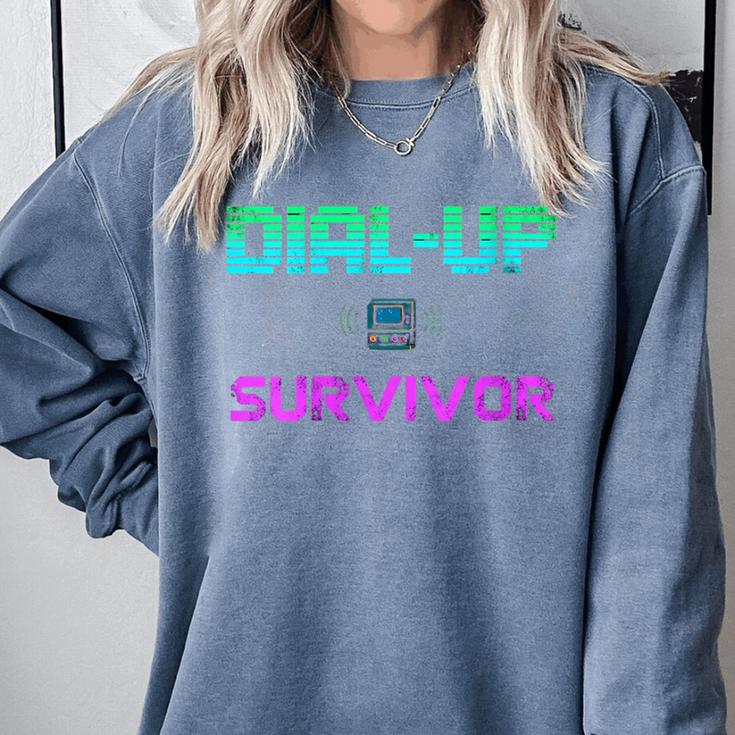 Dial Up Survivor Retro Modem Nostalgia Tech Top Comfort Colors Sweatshirt Dial Up Survivor Retro Modem Nostalgia Tech Top Comfort Colors Sweatshirt