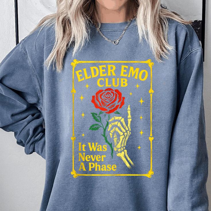 Elder Emo Club Emo Gothic Music Nostalgia Comfort Colors Sweatshirt