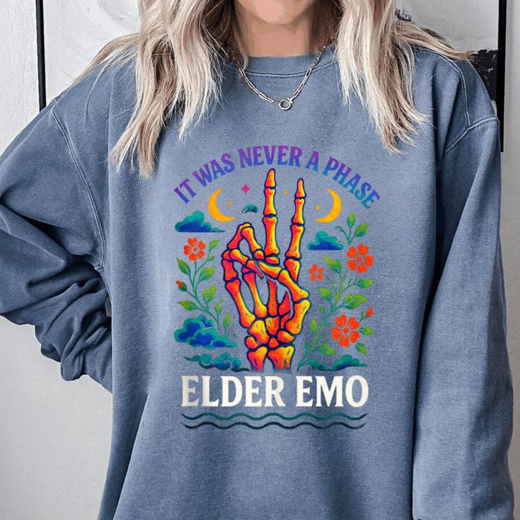 Elder Emo Nostalgia Skeleton Hand Comfort Colors Sweatshirt