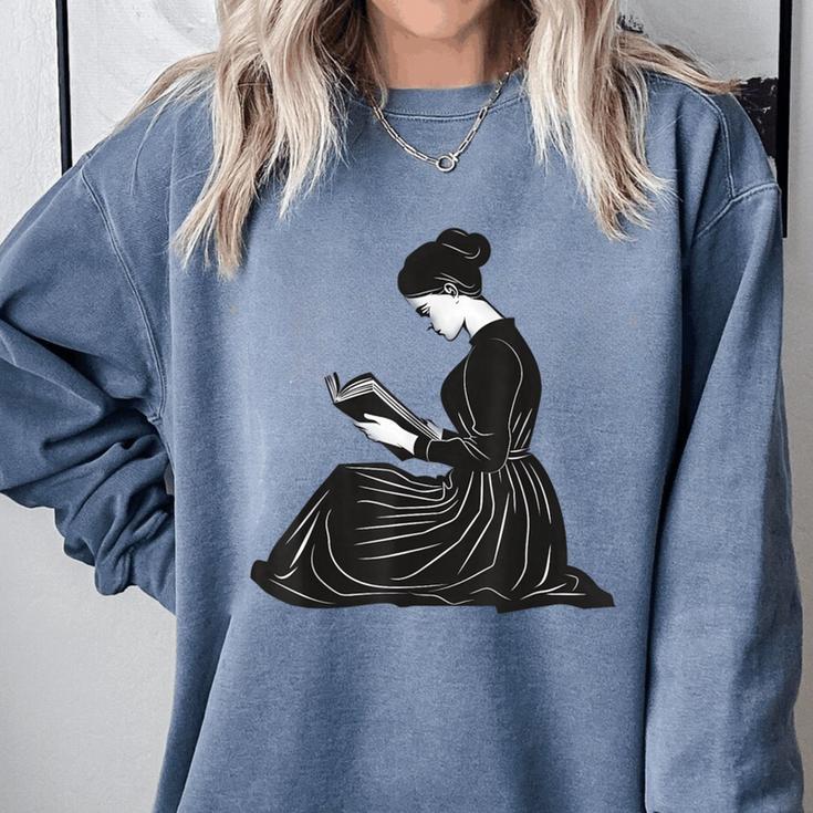 Emily Dickinson Reading A Book Comfort Colors Sweatshirt