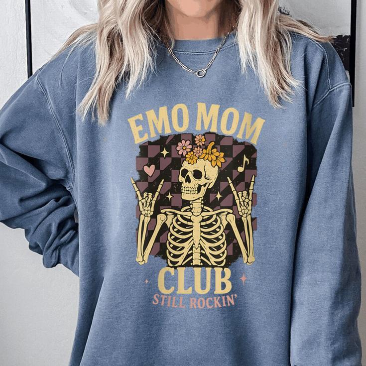 Emo Mom Club Still Rockin Skeleton Nostalgia Women Mother Comfort Colors Sweatshirt Emo Mom Club Still Rockin Skeleton Nostalgia Women Mother Comfort Colors Sweatshirt