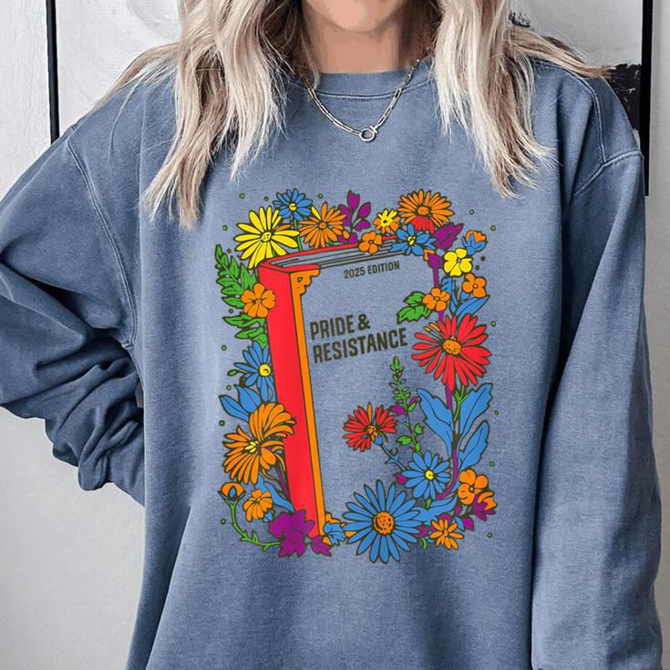Equal Rights Book Flower Resist Feminist LGBTQ Floral Comfort Colors Sweatshirt