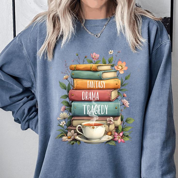 Fantasy Drama Tragedy Book Lover Subtle Watercolor Comfort Colors Sweatshirt