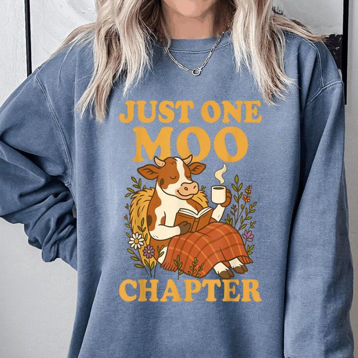 Floral Cow Reading Pun Just One More Chapter Cozy Book Lover Comfort Colors Sweatshirt Floral Cow Reading Pun Just One More Chapter Cozy Book Lover Comfort Colors Sweatshirt