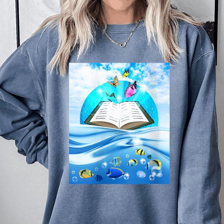 Frutiger Aero Aesthetic Tech Book Butterfly Comfort Colors Sweatshirt Frutiger Aero Aesthetic Tech Book Butterfly Comfort Colors Sweatshirt