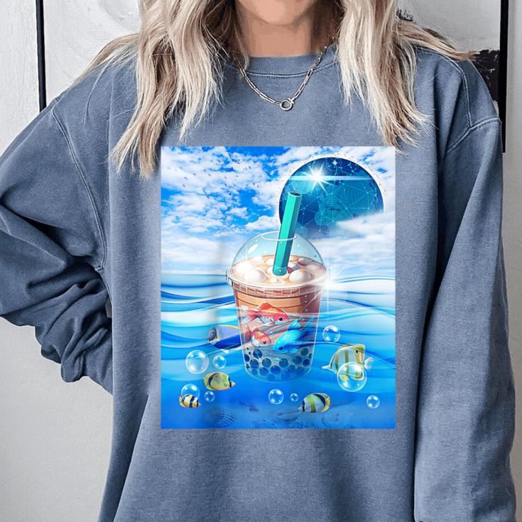 Frutiger Aero Aesthetic Tech Bubble Tea Boba Milktea Fishes Raglan Baseball Tee Comfort Colors Sweatshirt Frutiger Aero Aesthetic Tech Bubble Tea Boba Milktea Fishes Raglan Baseball Tee Comfort Colors Sweatshirt