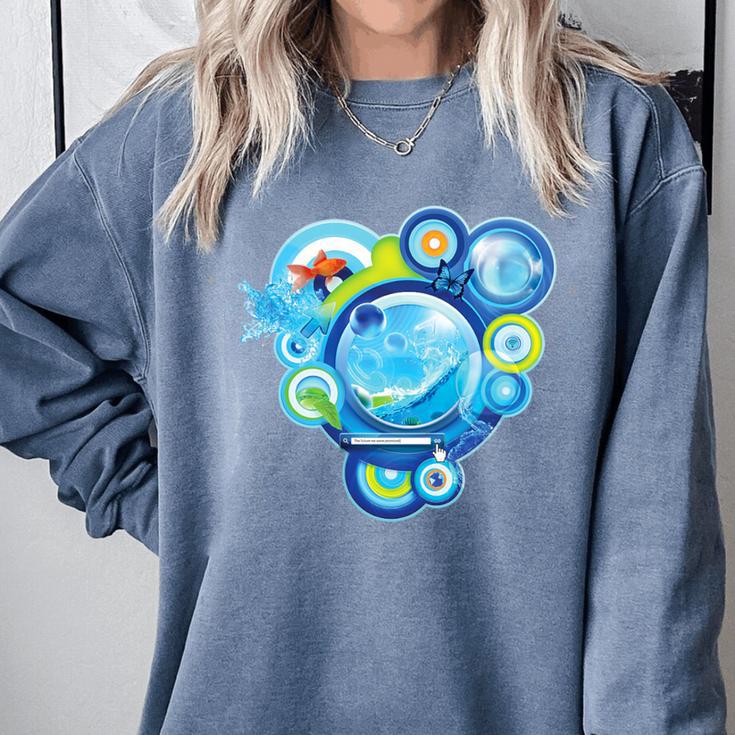 Frutiger Aero Metro Abstract Maximalism 2000s Nostalgia Premium Tri-Blend Comfort Colors Sweatshirt Frutiger Aero Metro Abstract Maximalism 2000s Nostalgia Premium Tri-Blend Comfort Colors Sweatshirt