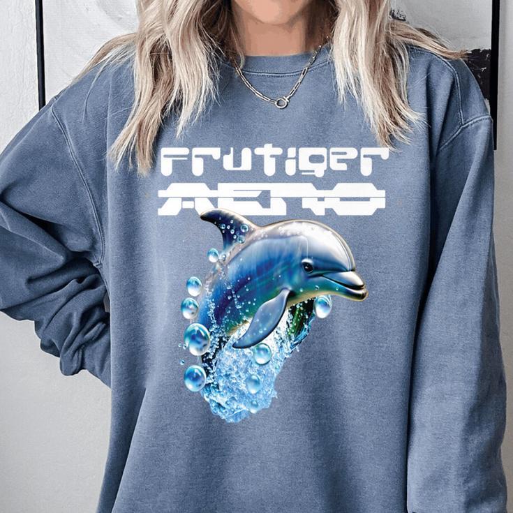 Frutiger Aero Splashy Dolphin Y2k Aesthetic Graphic Premium Comfort Colors Sweatshirt Frutiger Aero Splashy Dolphin Y2k Aesthetic Graphic Premium Comfort Colors Sweatshirt