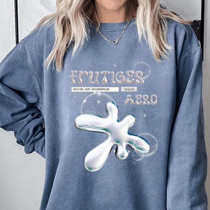 Frutiger Aero Y2K Fashion Trends Statement Piece Tech Orb Premium Tri-Blend Comfort Colors Sweatshirt